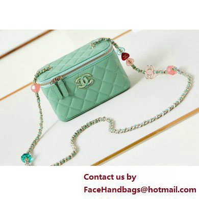 Chanel Lambskin, Resin & Gold-Tone Metal Clutch with Chain Bag AP3213 Green 2025